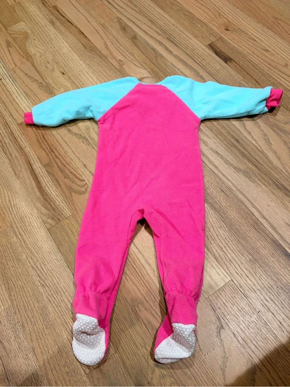 Gerber baby girl fleece footie pajamas with rainbow
